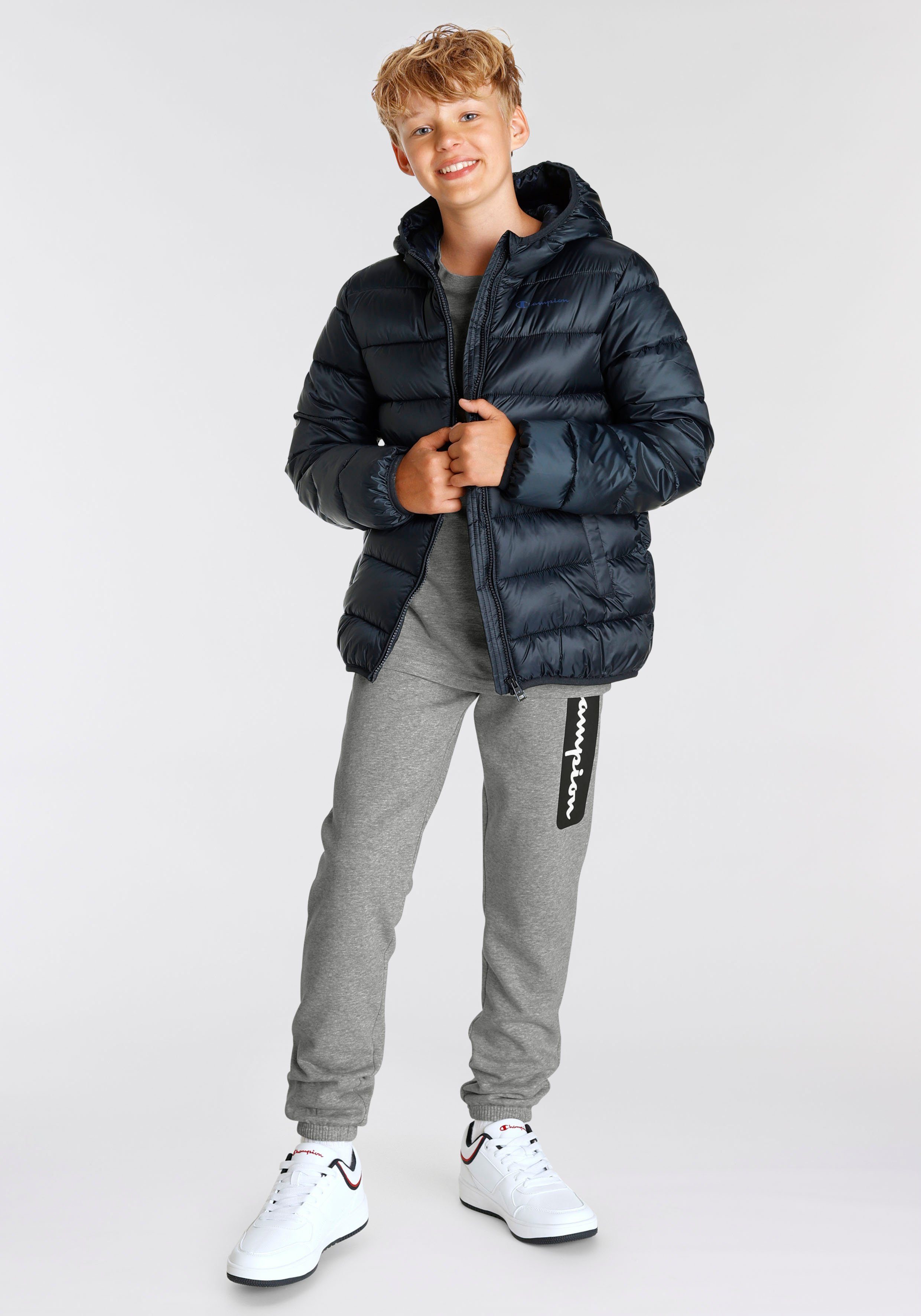 - Outdoor Hooded Jacket Steppjacke für Champion marine Kinder