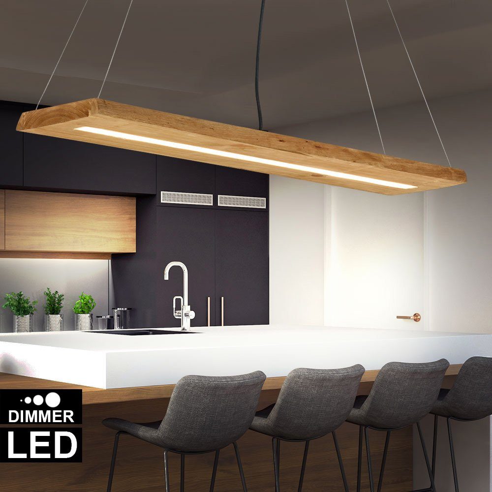 LED Design Decken Pendel Hänge Lampe Leuchte Textil-Braun Beleuchtung Küche Büro 