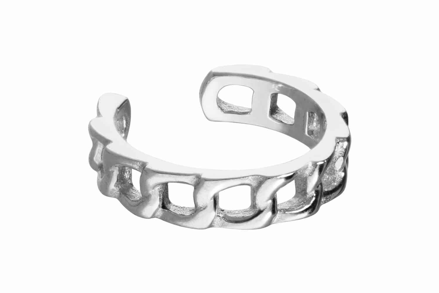 PIERCINGLINE Fake-Ear-Plug Chirurgenstahl Fake Ohrring PANZERKETTEN-DESIGN günstig online kaufen