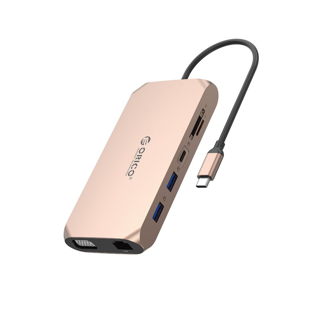 ORICO Orico XCR 12-in-1 USB-C Dockingstation mit 2x USB-A 3.1 USB-Adapter