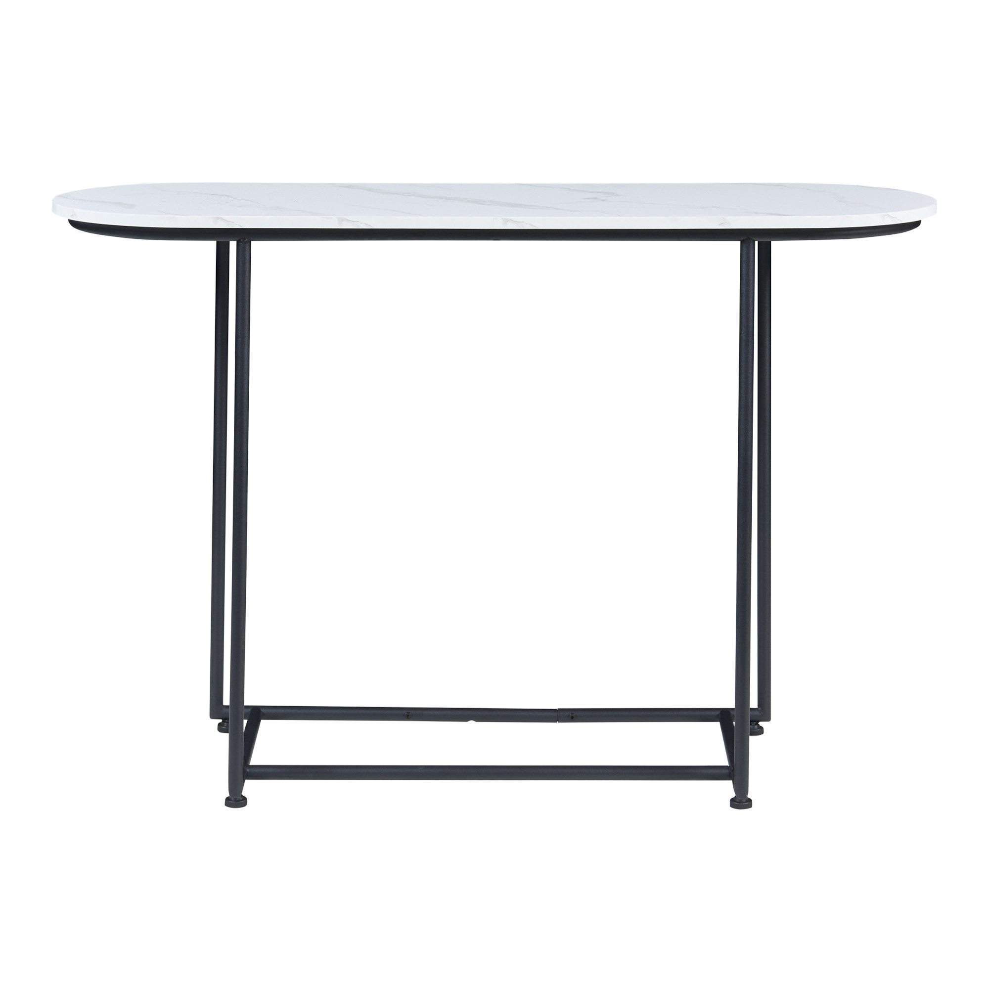 en.casa Konsolentisch, »Nordfron« 120x40x75 cm Marmor, Weiß