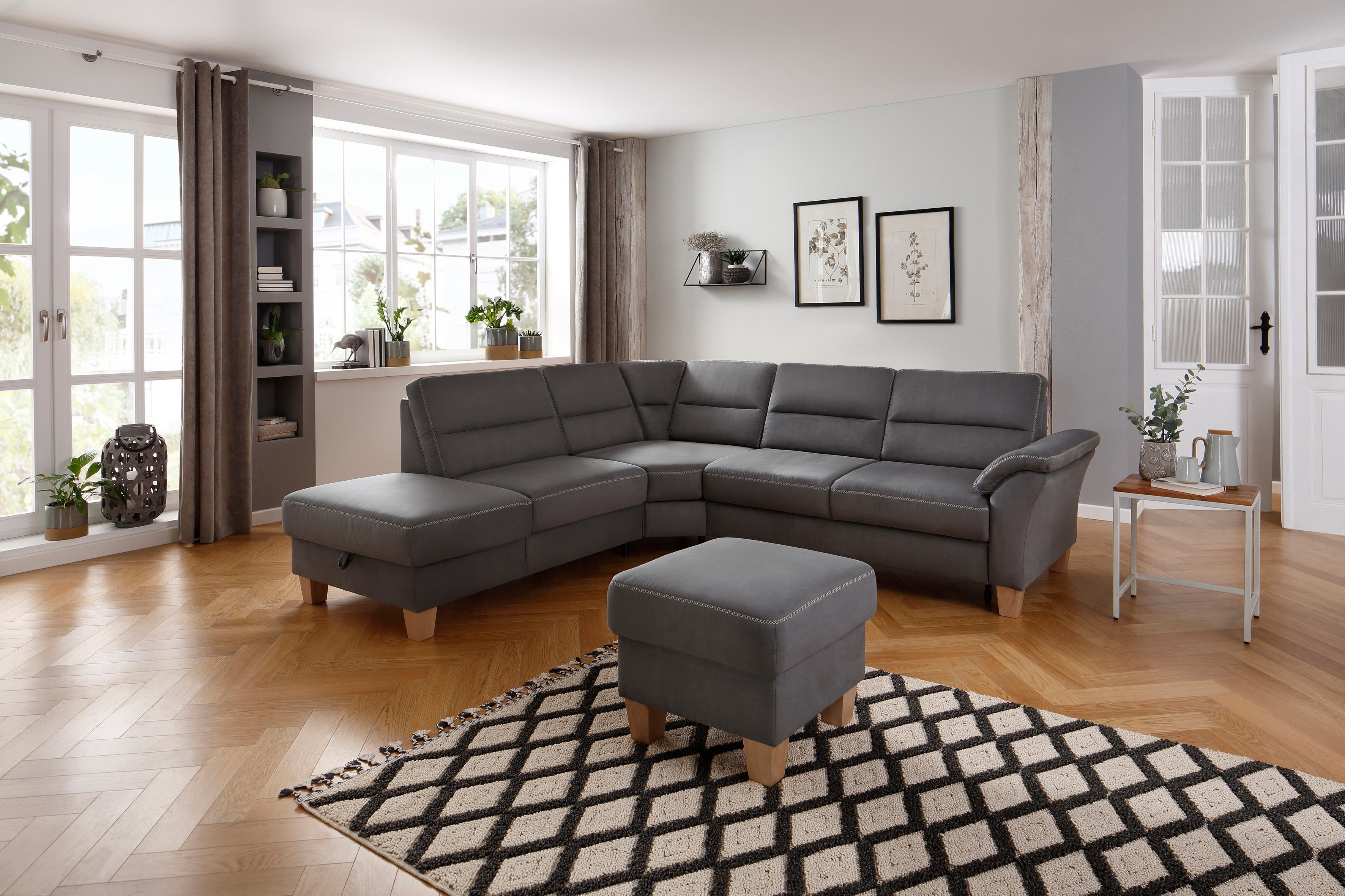 OTTO home Ecksofa Soleo L-Form, komfortable Trapezecke mit Relaxfunktion, optional Schlaffunktion