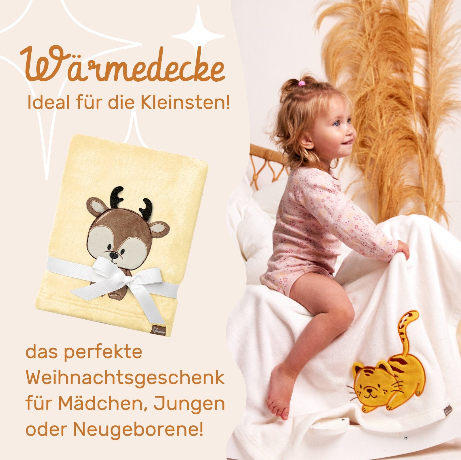 Wohndecke Warme Kuscheldecke Babydecke Blanket Baby Geschenk BE20-168, Be Mammy
