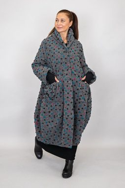 déjà vu Fashion Wollmantel Marsel Mantel mit farbenfrohen Punkten aus Wollmischfaser (1-tlg)