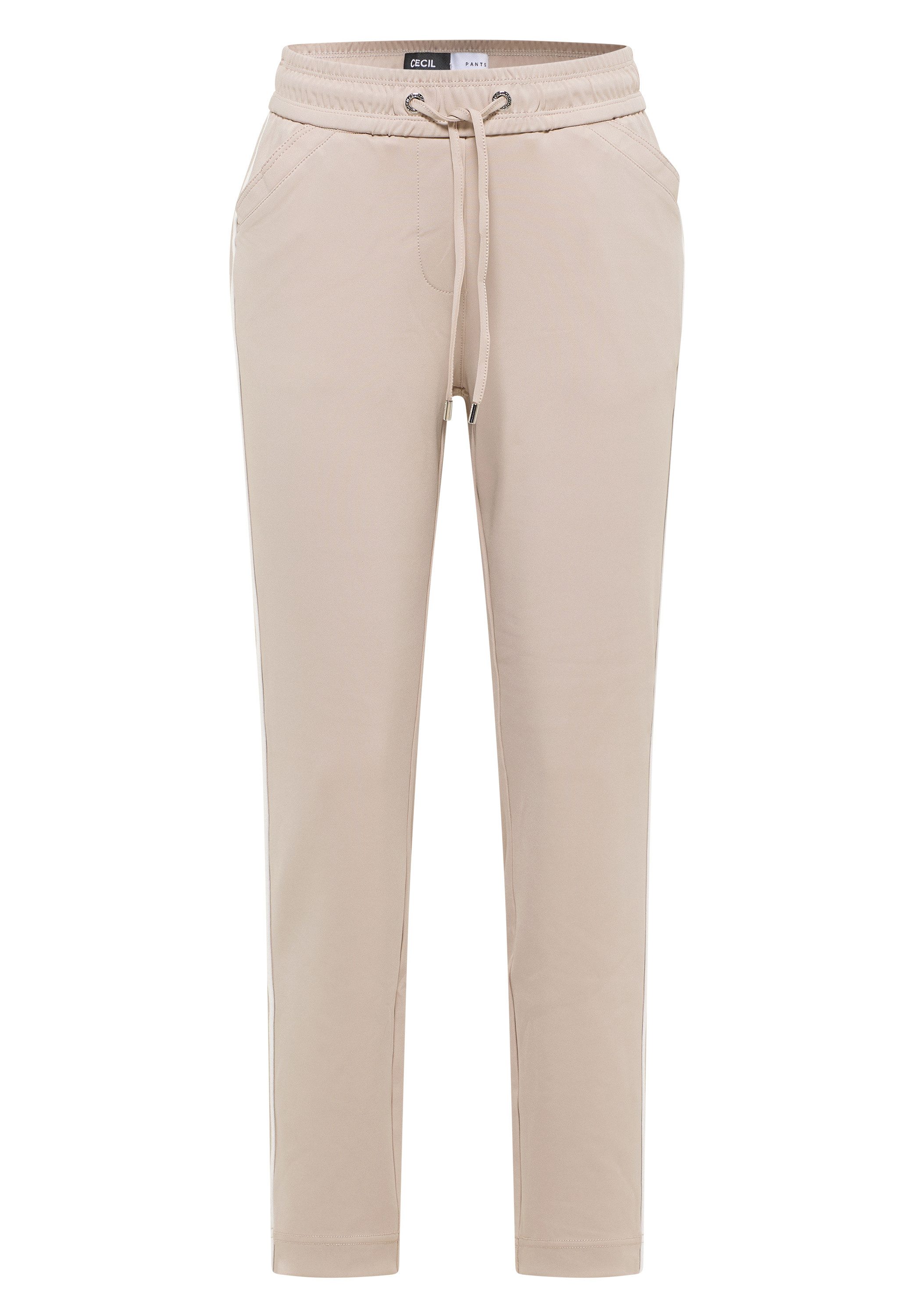 CECIL Stoffhose Style Tracey mit Gallonstreifen und elastischem Bund mit Tunnelzug