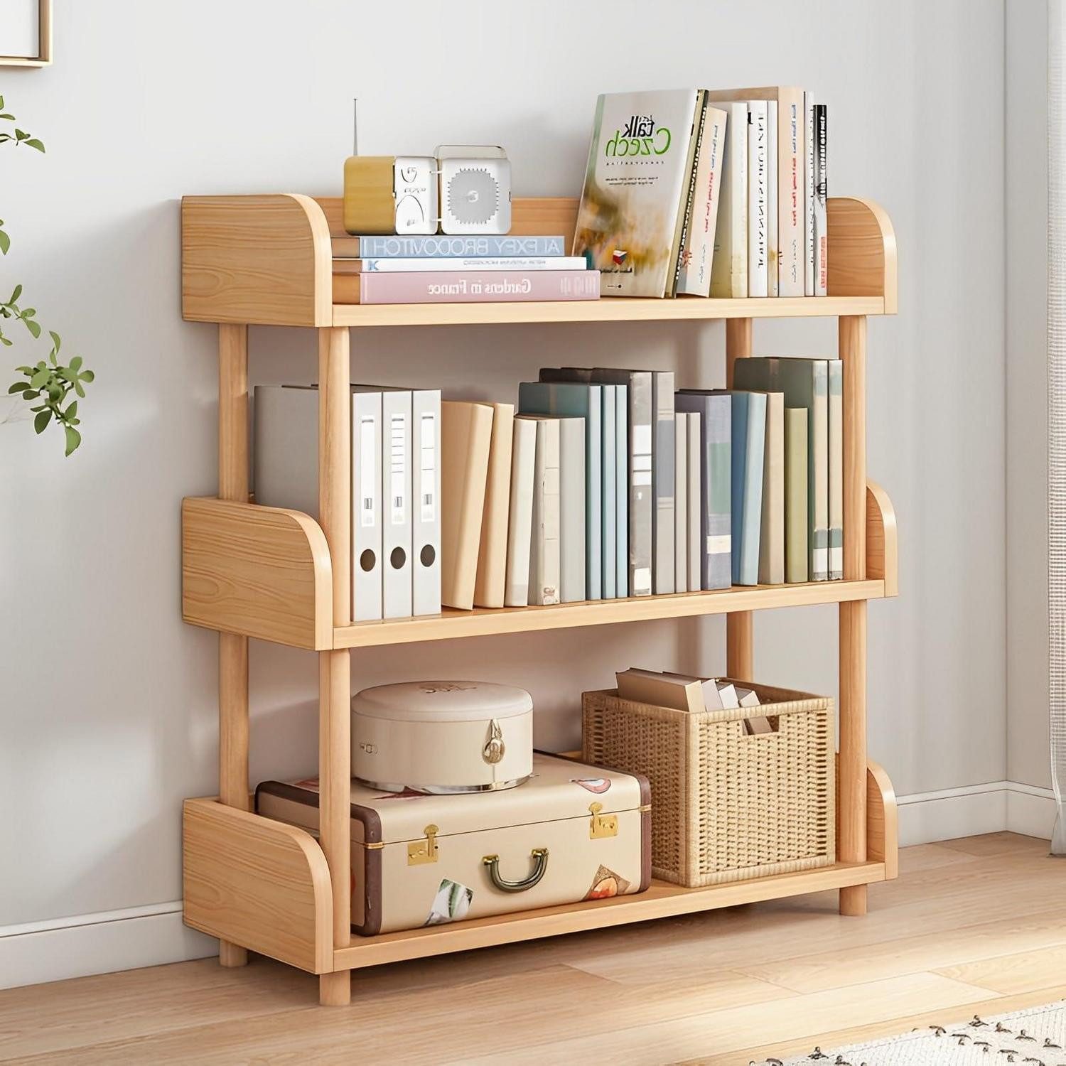 LuxusKollektion Bücherregal Bücherregal 3 Ebenen Eiche offen