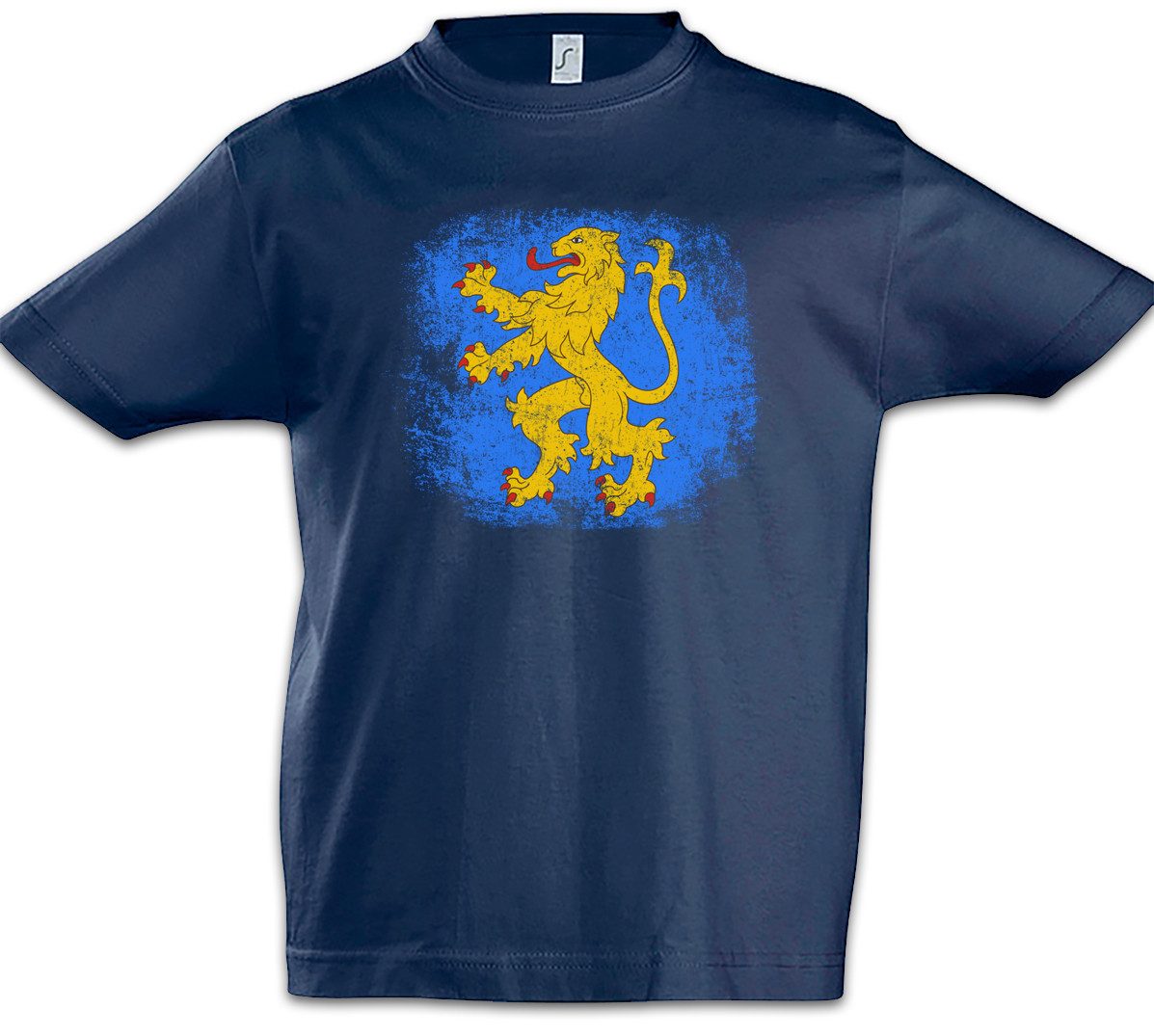 Print-Shirt Sheldon Appartment Flag Lion Kinder T-Shirt Big Geek Flagge Bang Freak