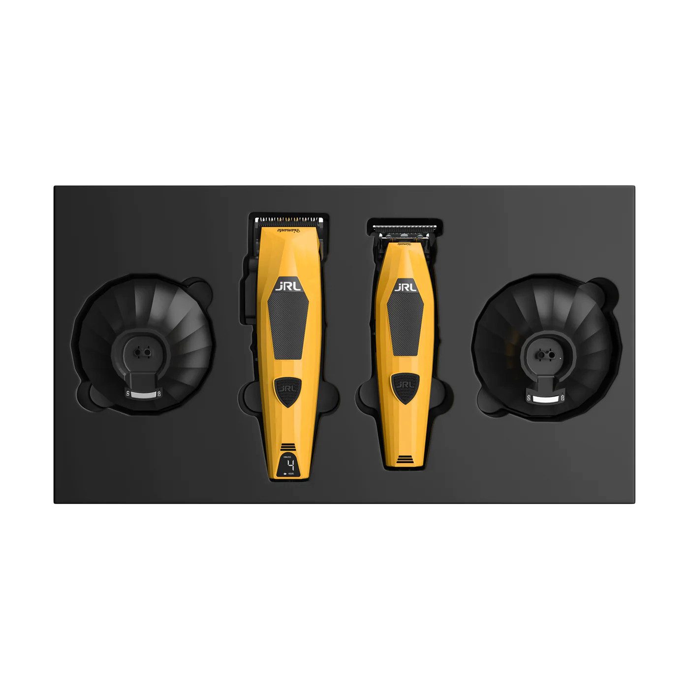 JRL Haarschneider JRL Diamante Clipper & Trimmer Combo Kit, Clipper + Trimmer, Ladestationen, Zubehör & Pflege-Set, Cool Blade™, Smart-Clip™, EZ-Gap™ Blade, Quick-Swap Blade