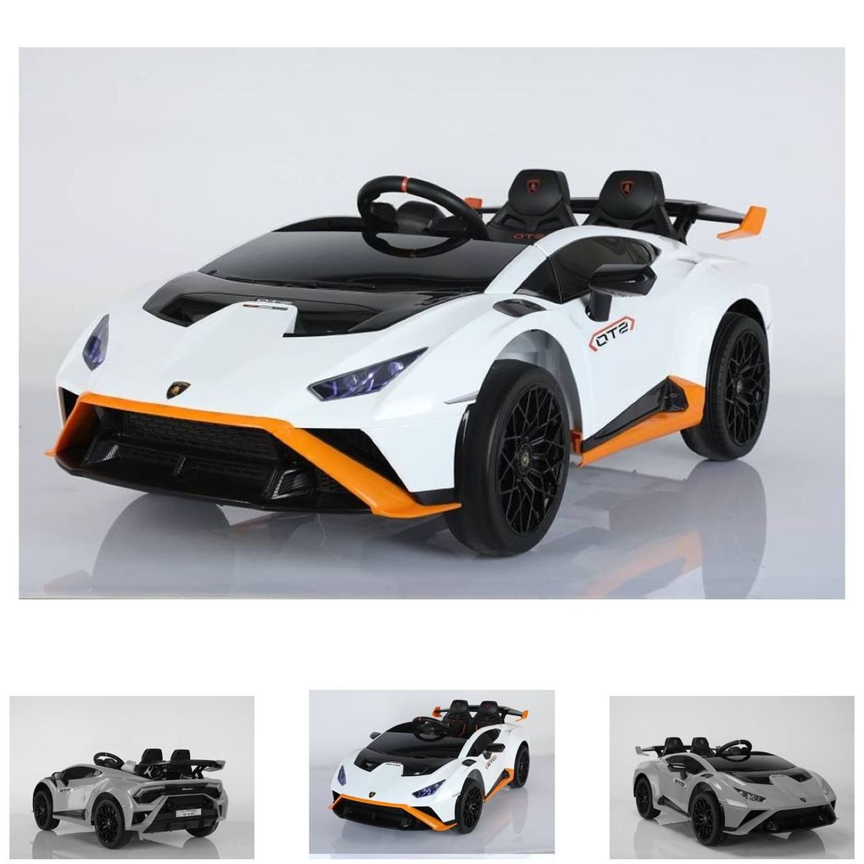 ES-Toys Elektro-Kinderauto Kinderauto Lamborghini Huracan, Belastbarkeit 40 kg, STO EVA-Reifen Bluetooth MP3 USB