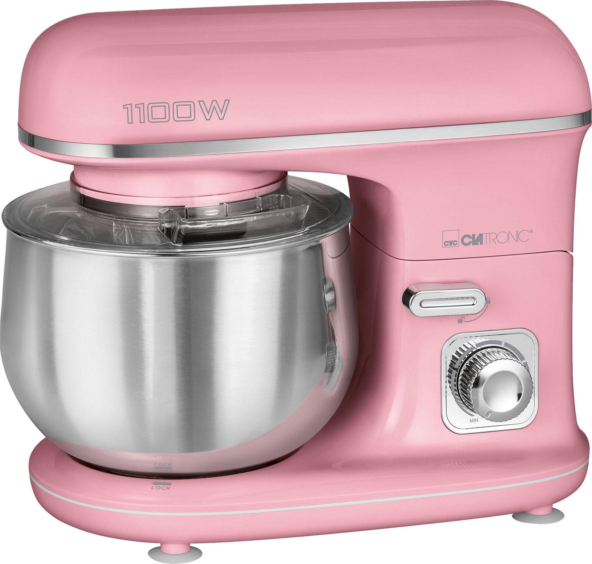 CLATRONIC Küchenmaschine KM 3711 pink, 1100 W, 5 l Schüssel