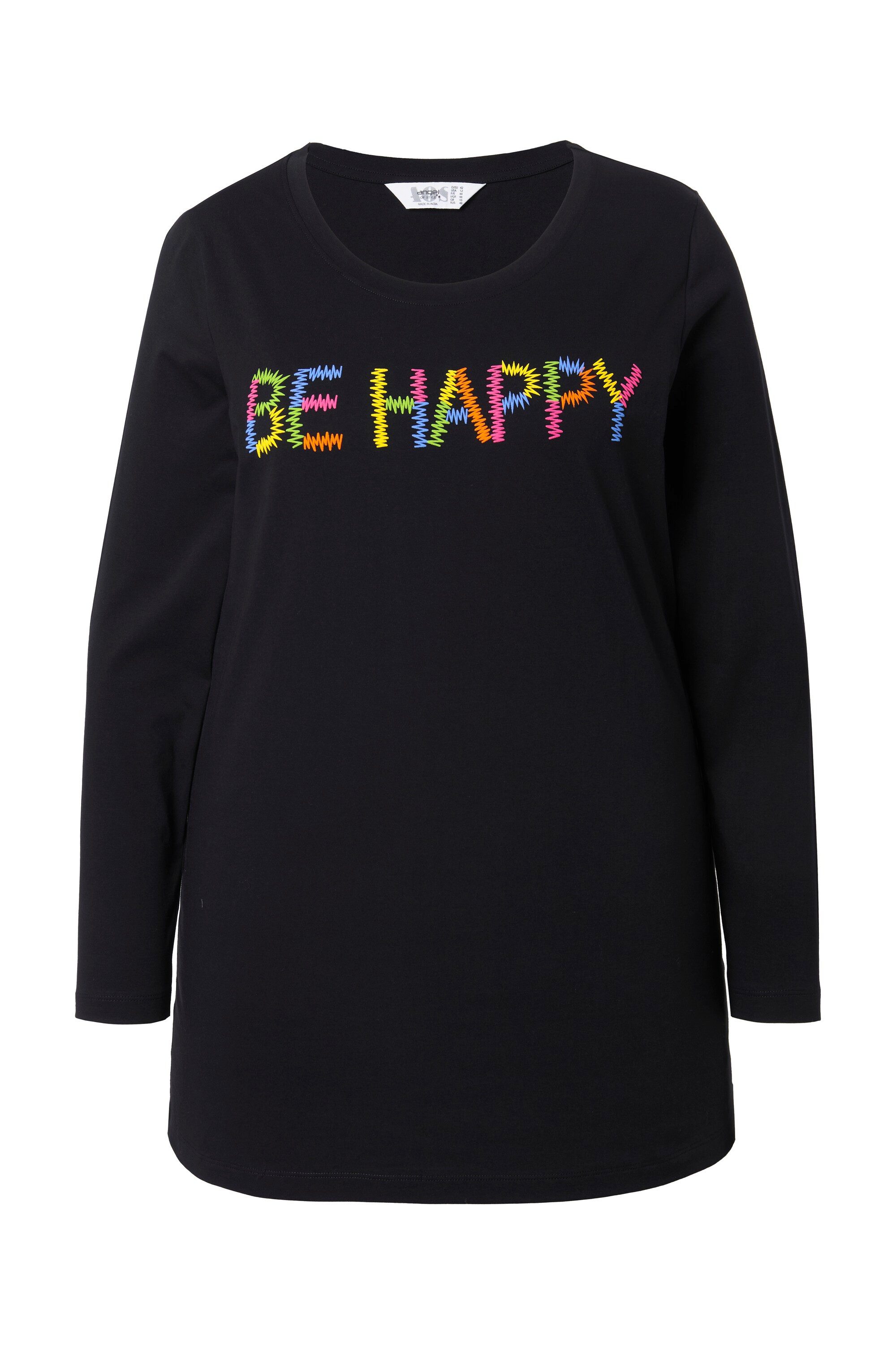 Angel of Style Longsleeve T-Shirt bequeme Passform BE HAPPY günstig online kaufen