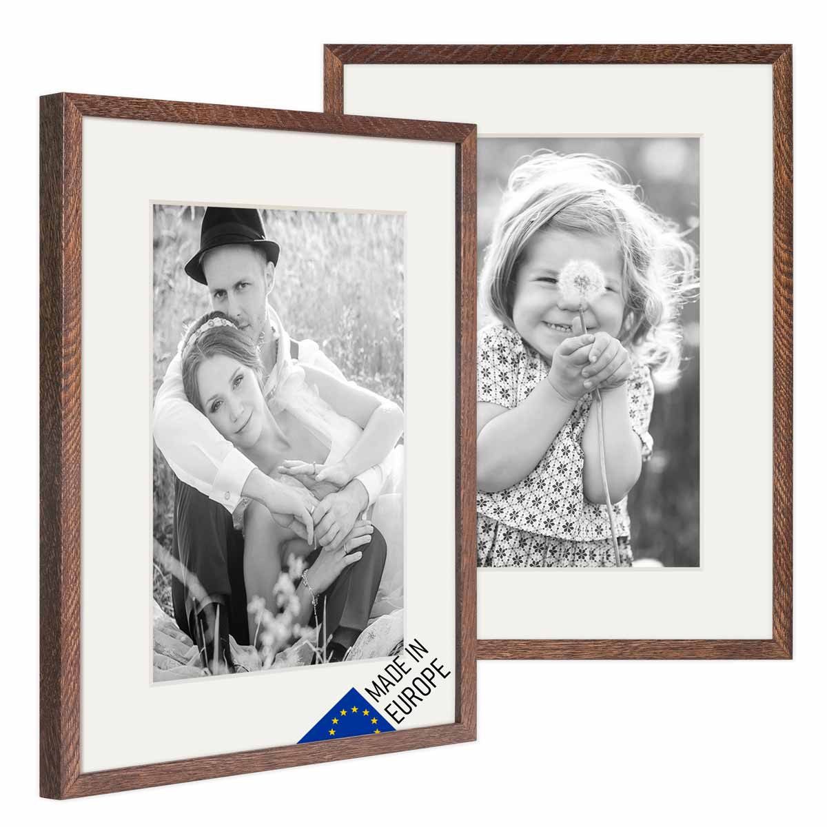 PHOTOLINI Bilderrahmen 2er Set Echtholz mit günstig online kaufen