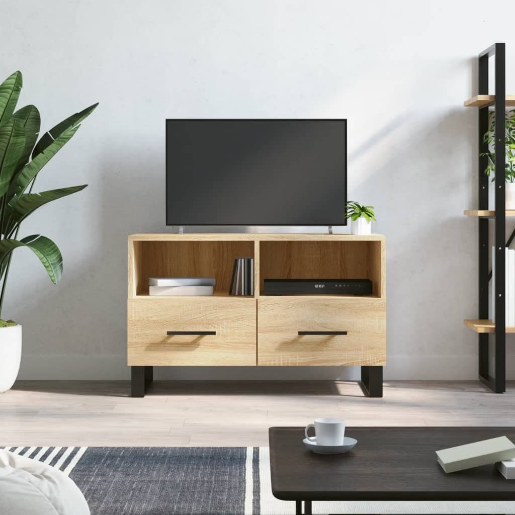 Sonoma-Eiche 80x36x50 TV-Schrank furnicato cm Holzwerkstoff