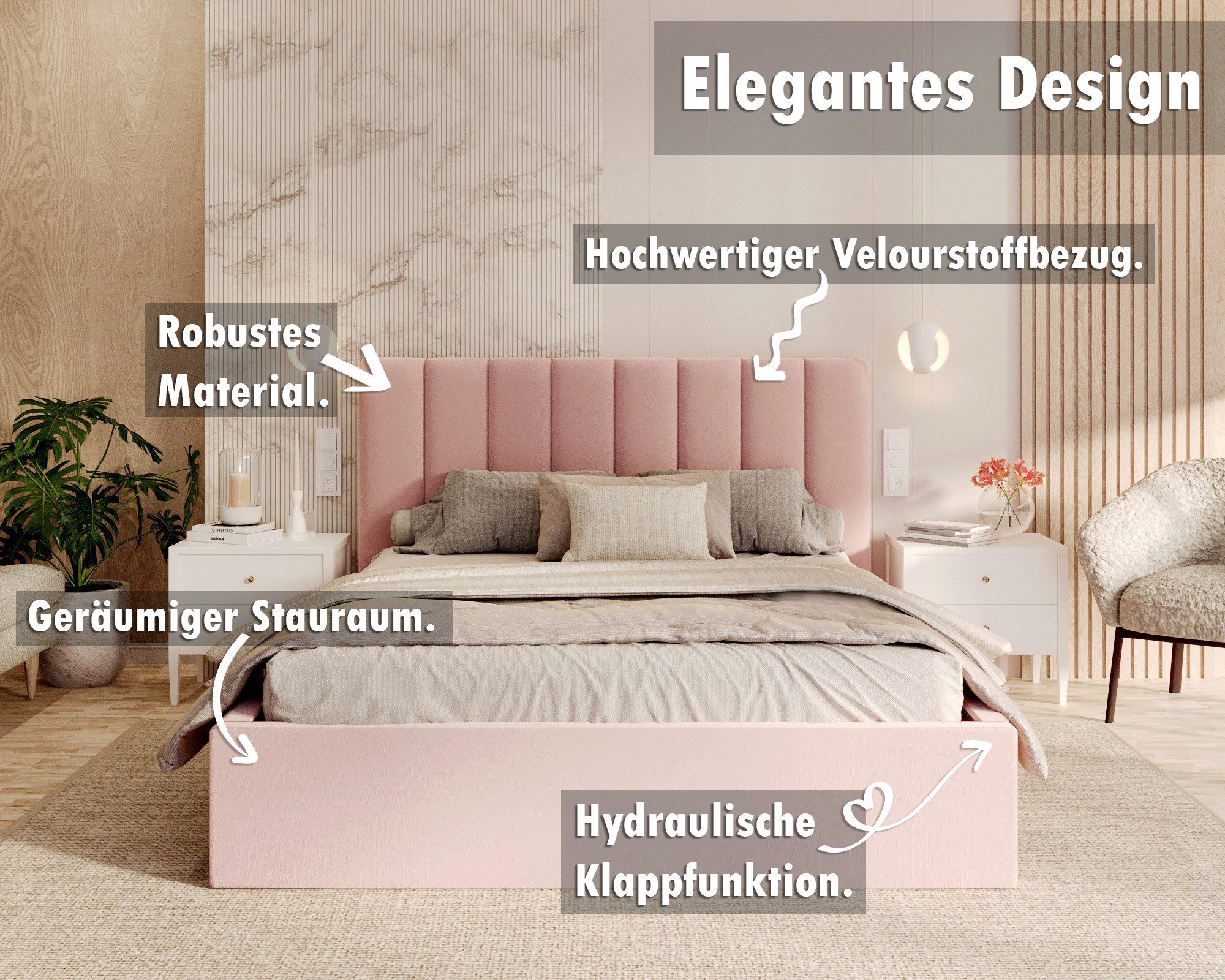 FDM Polsterbett Stauraumbett Bettgestell 90x200, 120x200, günstig online kaufen