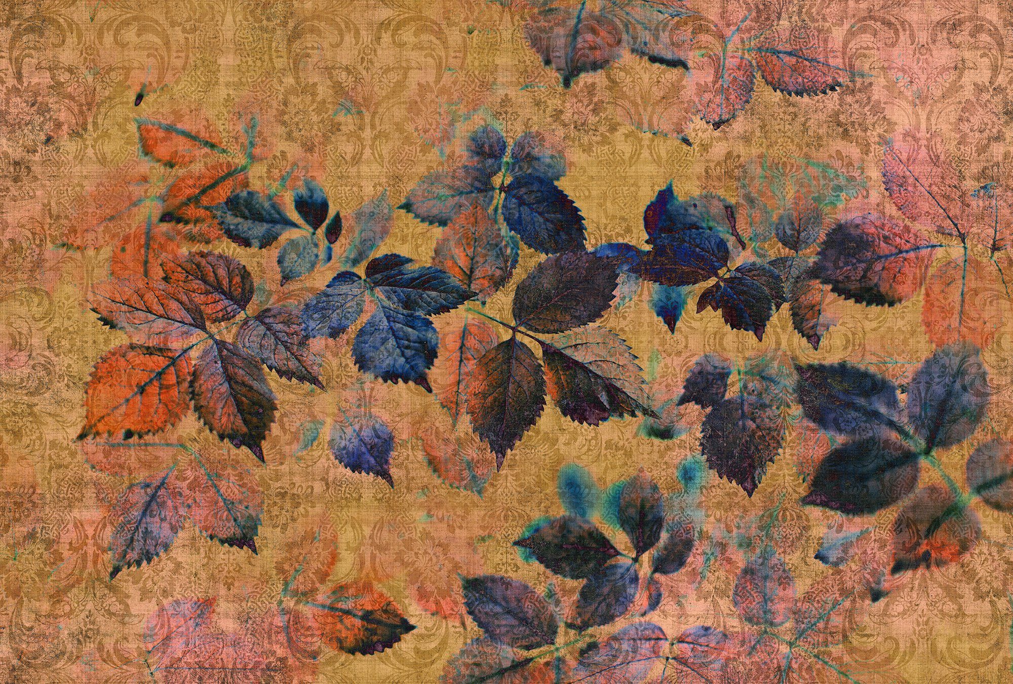 living walls Fototapete Walls by Patel Indian Summer 2, glatt, (4 St), Vlies, Wand, Schräge