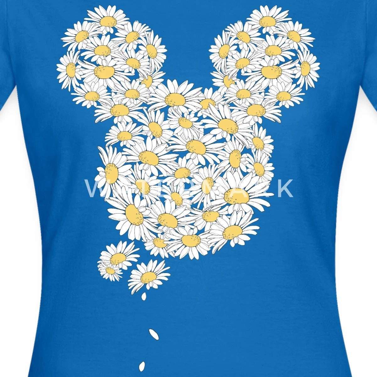 Spreadshirt T-Shirt Mickey & Minnie Mickey Mouse Gänseblümchen Frauen T-Shirt (1-tlg) Slim Fit, fällt klein aus
