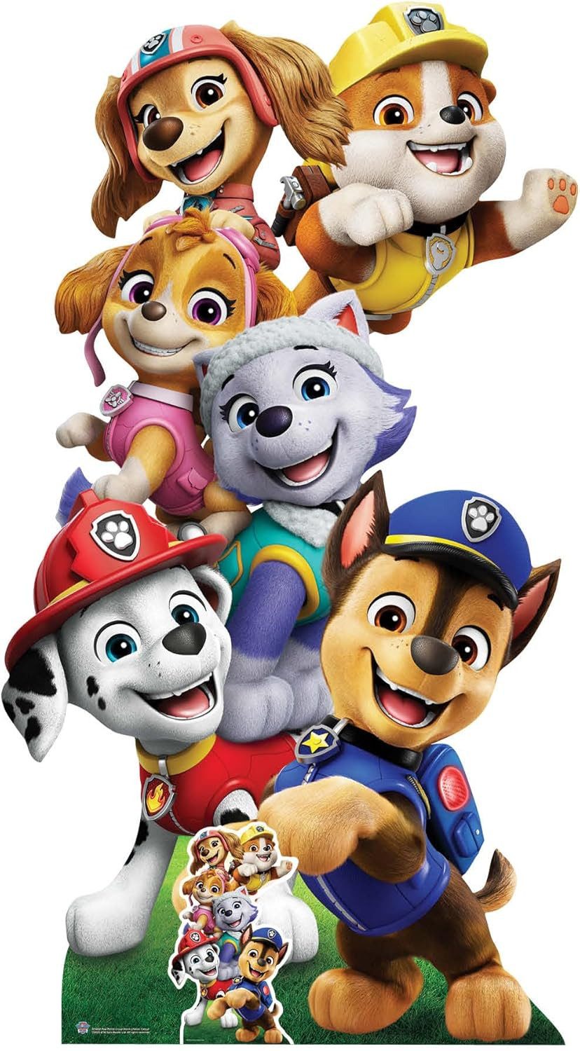 Dekofigur Paw Patrol - Gruppenbild - Pappaufsteller 91x164 cm günstig online kaufen