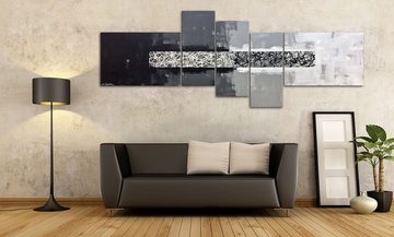 WandbilderXXL XXL-Wandbild From Black To White 230 x 90 cm, Abstraktes Gemälde, handgemaltes Unikat