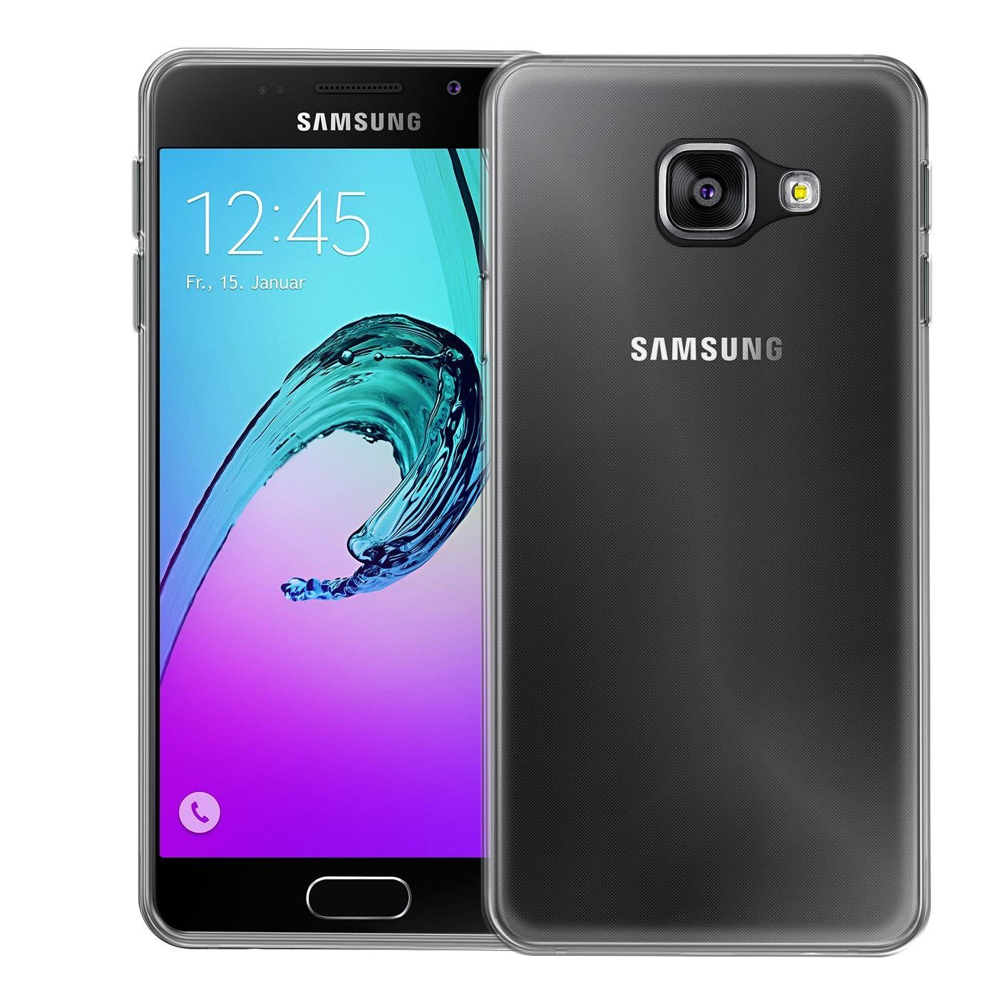 CoolGadget Handyhülle Transparent Ultra Slim Case für Samsung Galaxy A3 2016 5,2 Zoll, Silikon Hülle Dünne Schutzhülle für Samsung A3 2016 Hülle