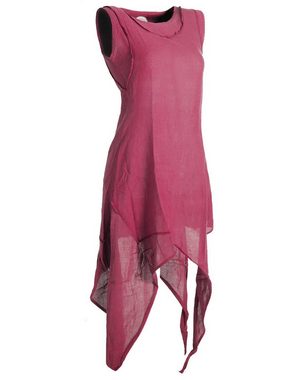 Vishes Zipfelkleid Asymmetrisches armloses Lagenlook Zipfelkleid Hippie, Ethno, Boho, Goa Style