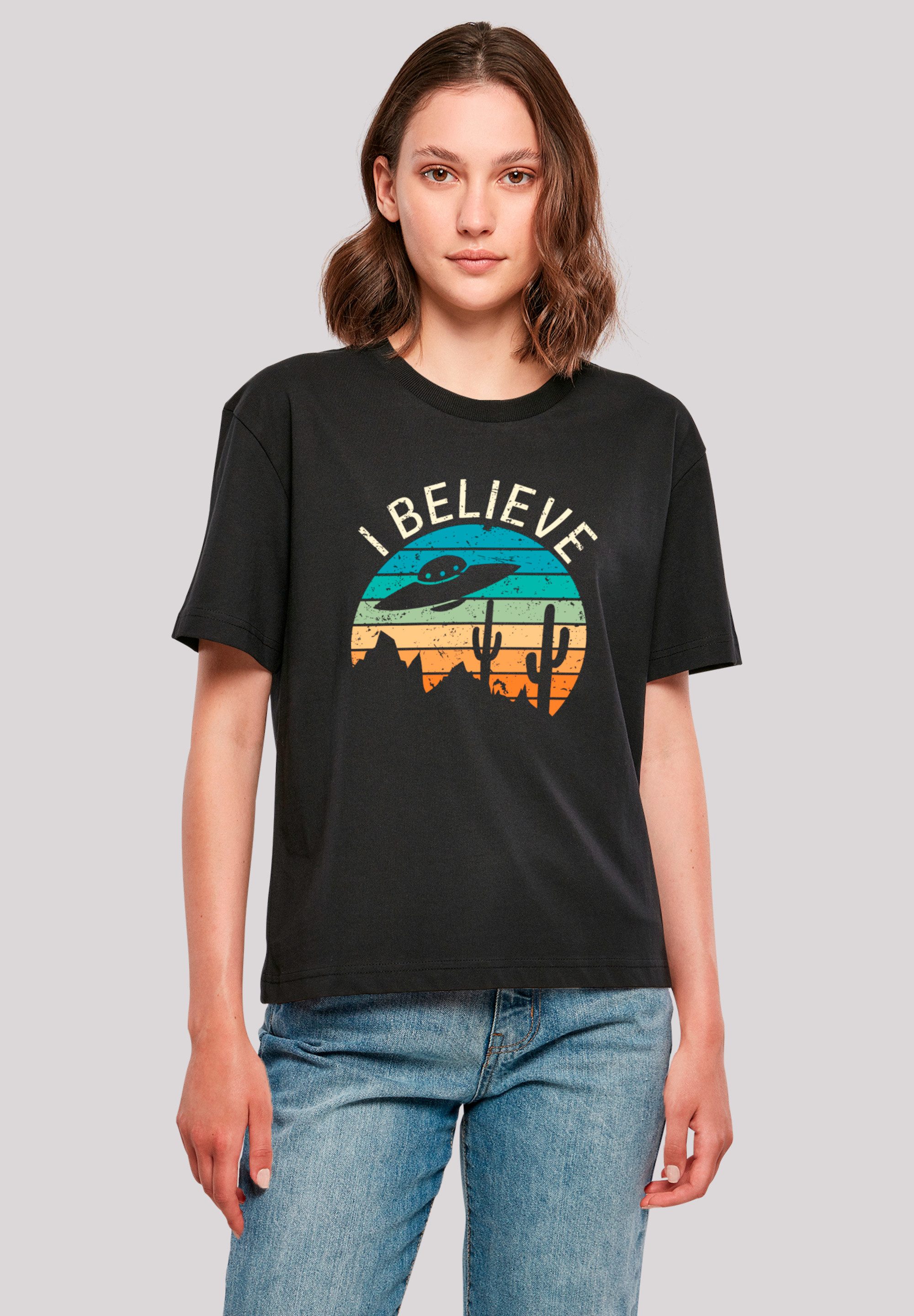 T-Shirt I Believe UFO Alien Sonnenuntergang