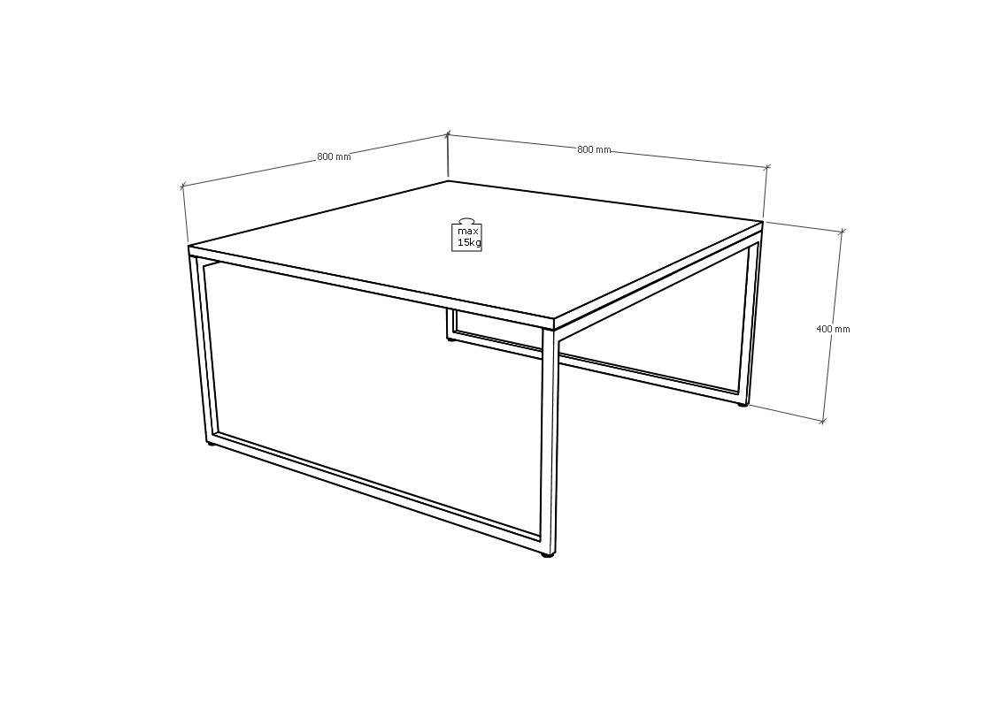 HYPE Rooms 2er marmoroptik 2-St), Holzoptik eckig (Set, VALENCIA Couchtisch Couchtisch schwarz/weiß set