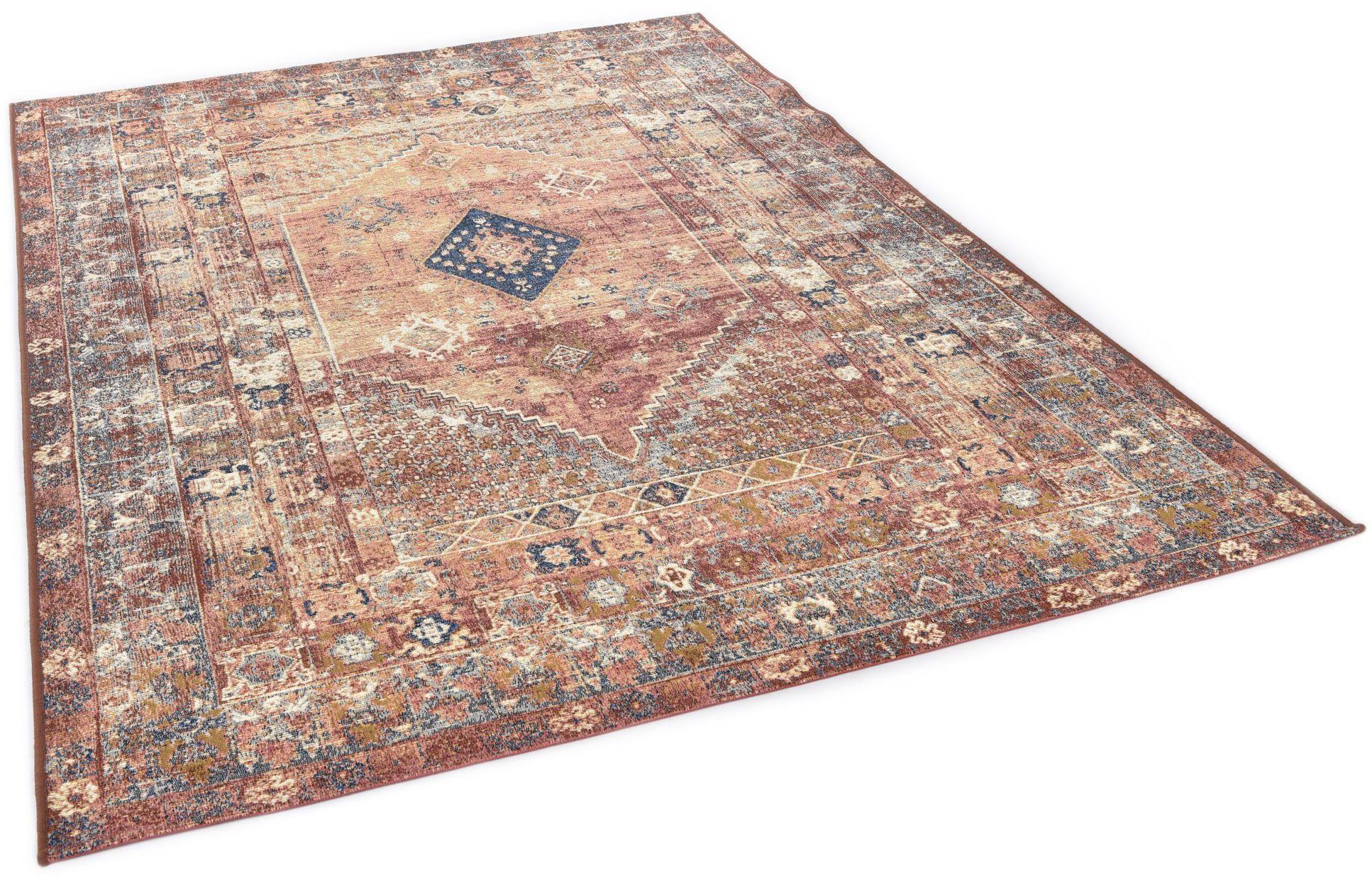 TOM TAILOR HOME Teppich Funky Outdoor Orient Two, rechteckig, Höhe: 5 mm, Flachgewebe, Orient-Optik, In- und Outdoor geeignet, Wohnzimmer