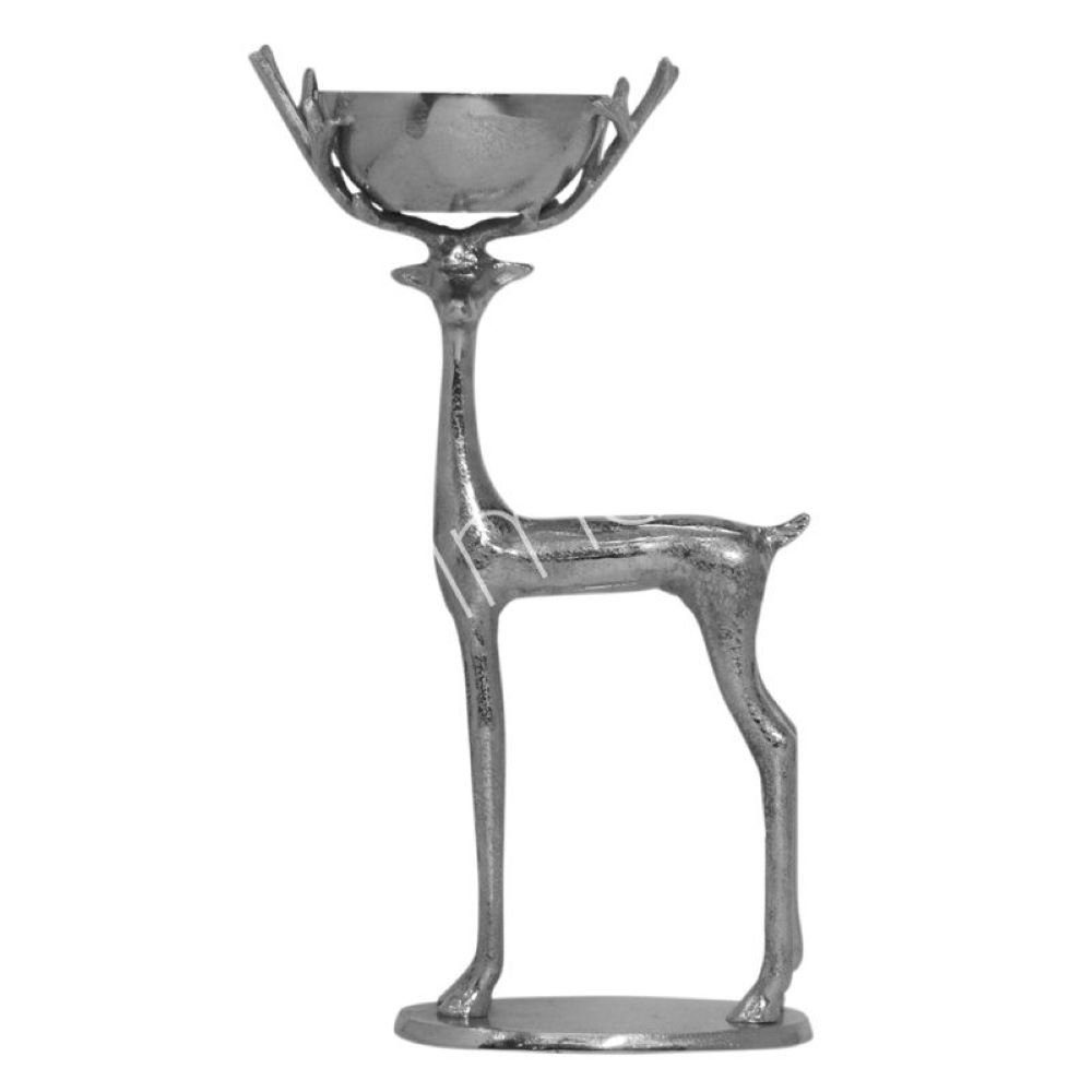 Dekoschale Deko Schale Hirsch Silber Modern Weihnachten XL