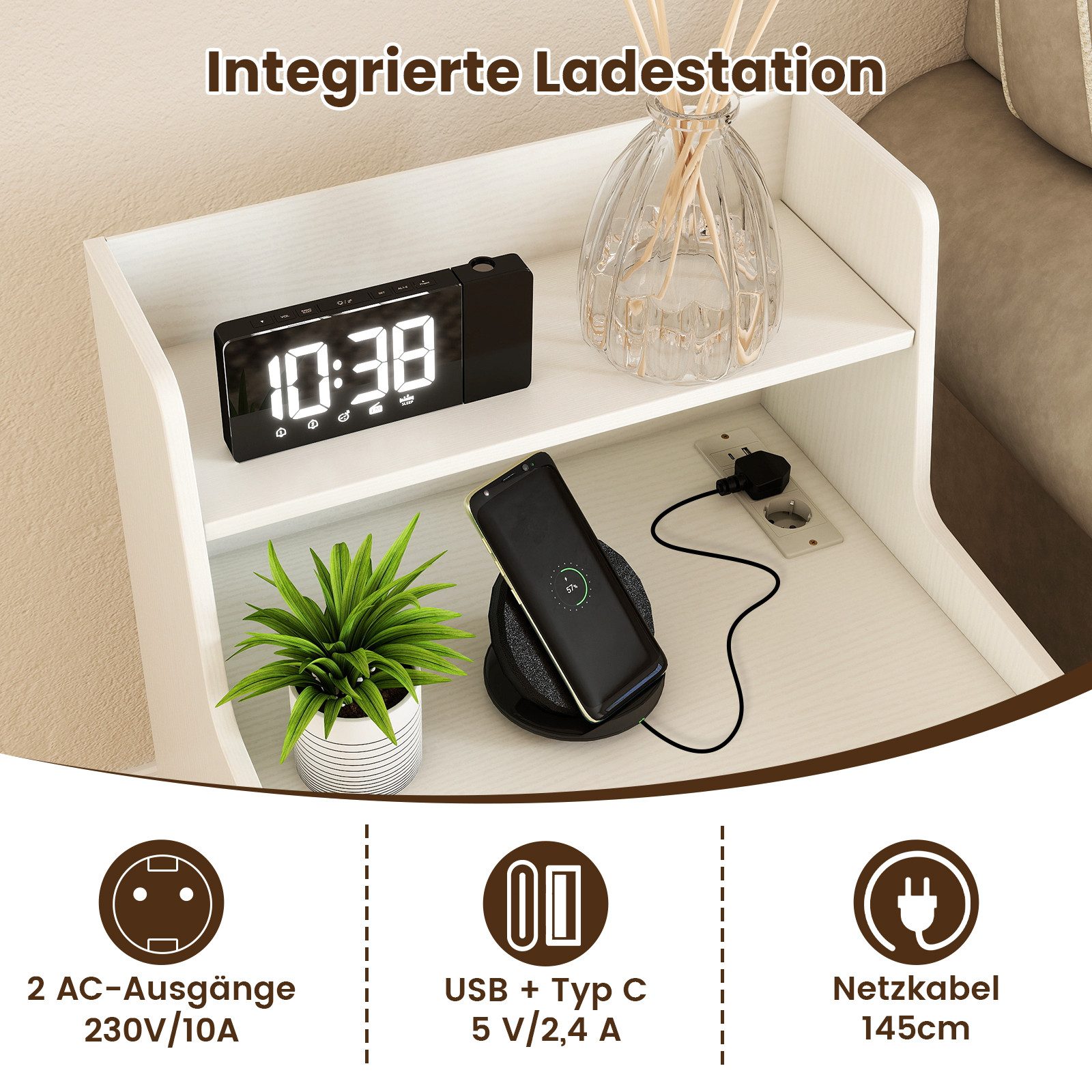 COSTWAY Nachttisch (1-St) günstig online kaufen