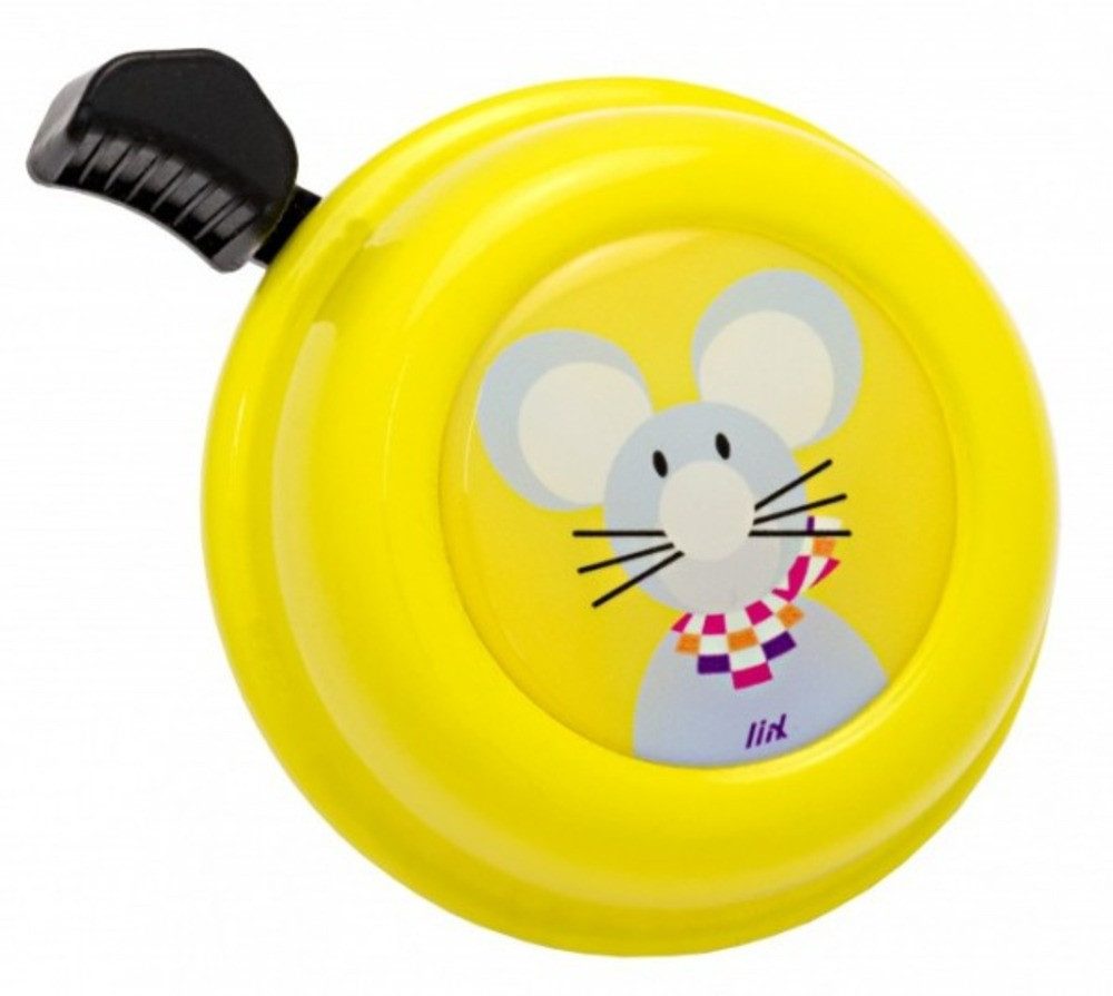 liix Fahrradklingel Colour Bell "Mr. Mouse" Yellow, Ø 60mm