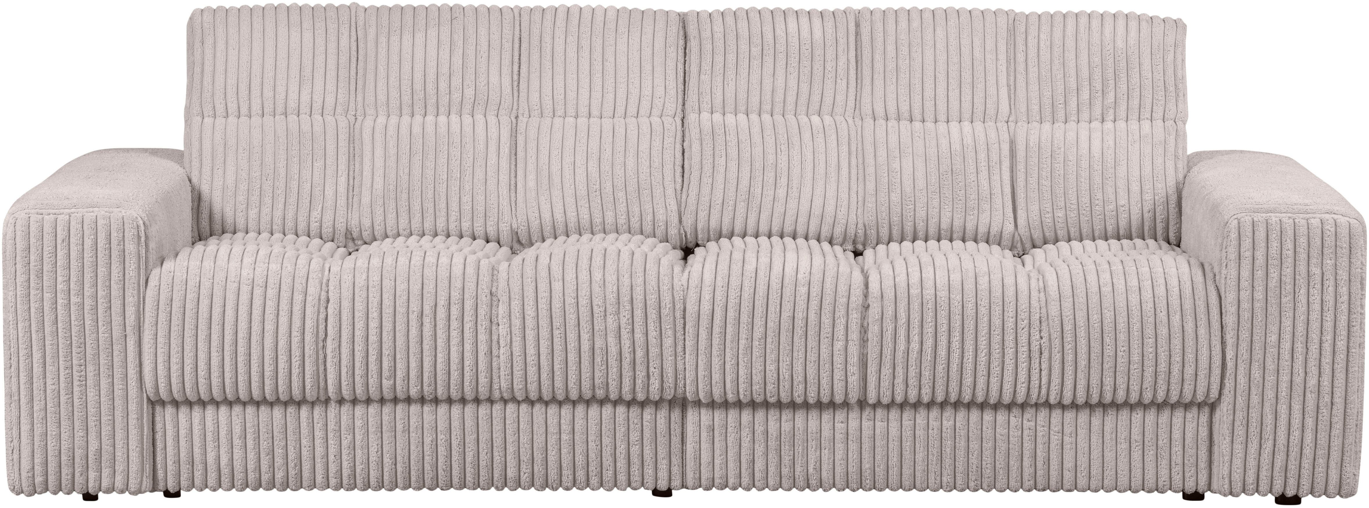 WOOOD 2-Sitzer Second Date Rippenstoff, H 78 x B 226 x D 99 cm, Tragkraft 200 kg, Sehr hohe Verschleißfestigkeit, Pfleiglicht
