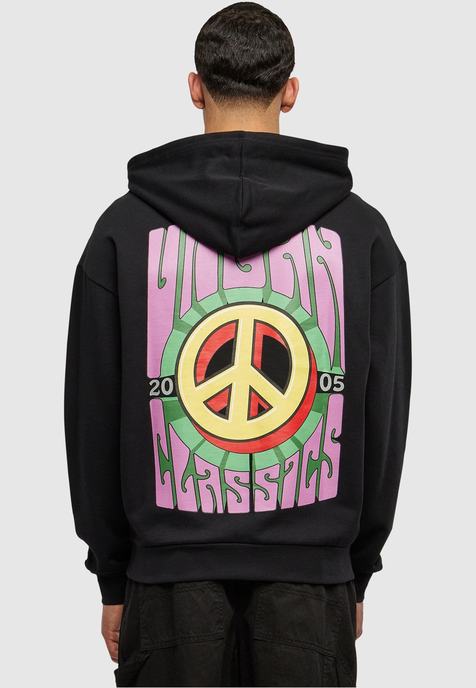 URBAN CLASSICS Sweater Hoody Herren Peace black (1-tlg) Big