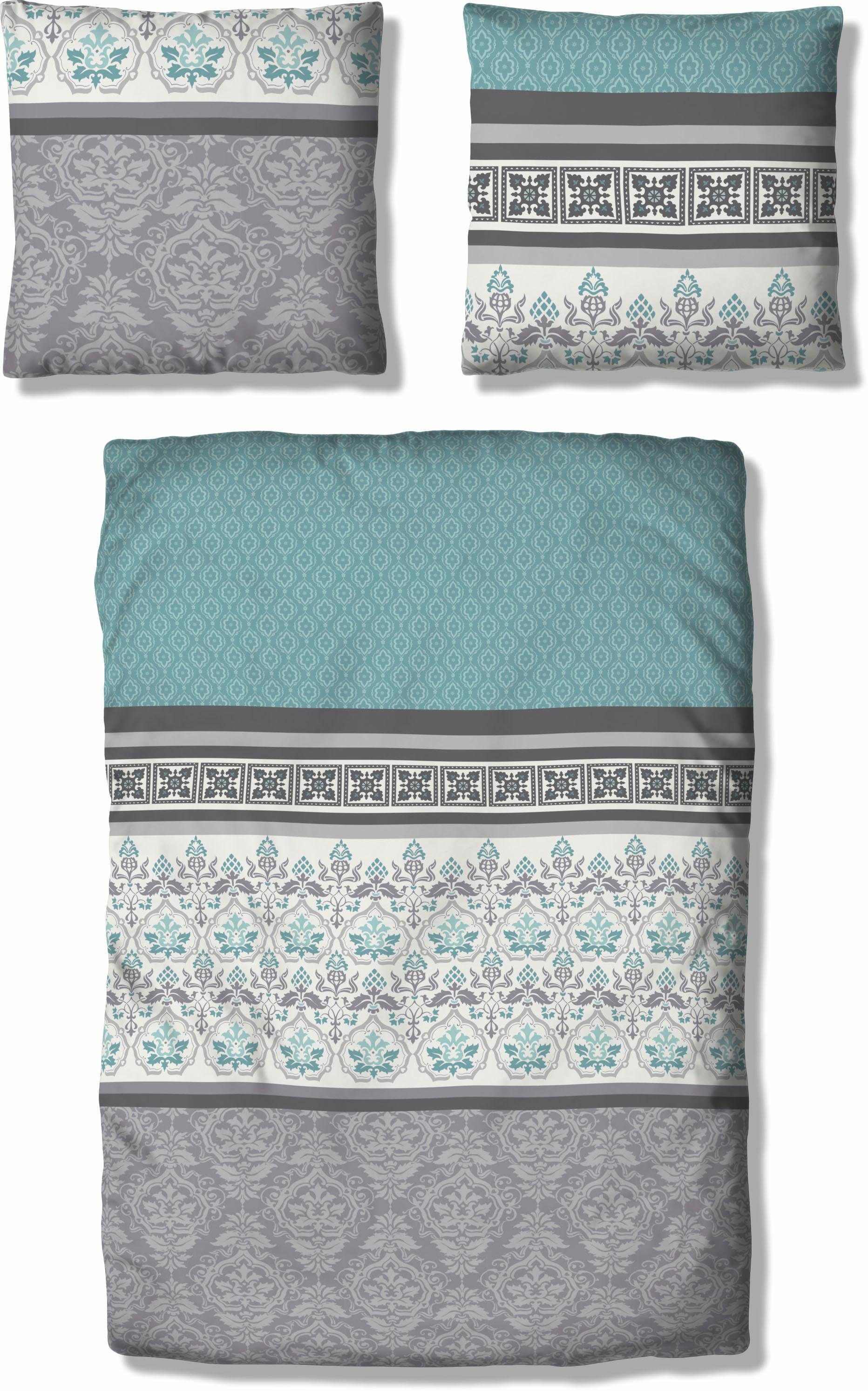 OTTO home Bettwäsche Cremona in Gr. 135x200, 155x220 cm u.a. Bettwäsche-Set mit Ornamenten, Polycotton recycelt, 3 teilig, romantische Bettwäsche in verschieden – Bild 2 von 5