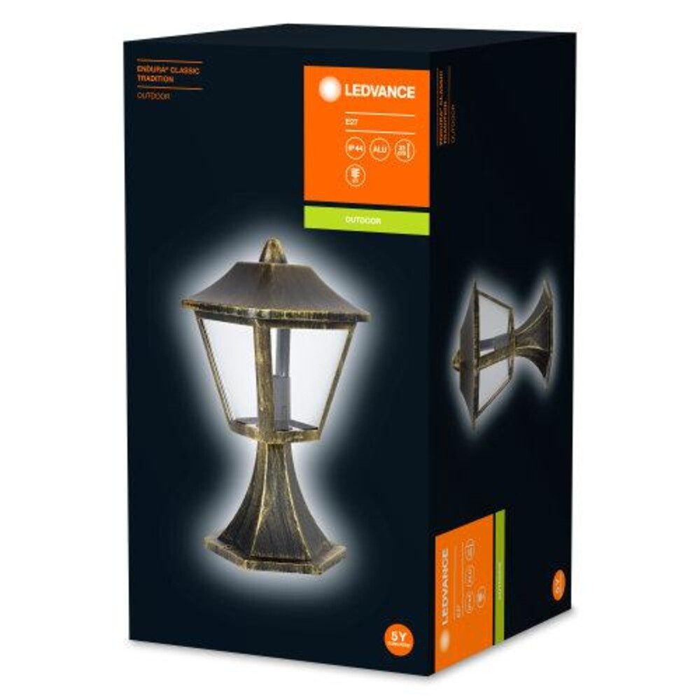 Ledvance Sockelleuchte Aluminum, Laterne, E27, IP44, 170x170mm, wassergeschützt