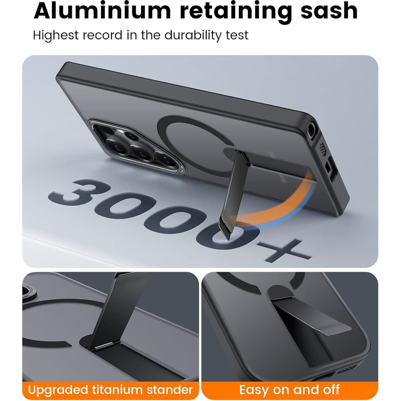 CoolGadget Handyhülle für Samsung Galaxy S24 Plus / S25 Plus 6,7 Zoll, TPU Schutz Hülle Metall Ständer aufklappbar Hülle für Magsafe Zubehör – Bild 3 von 5