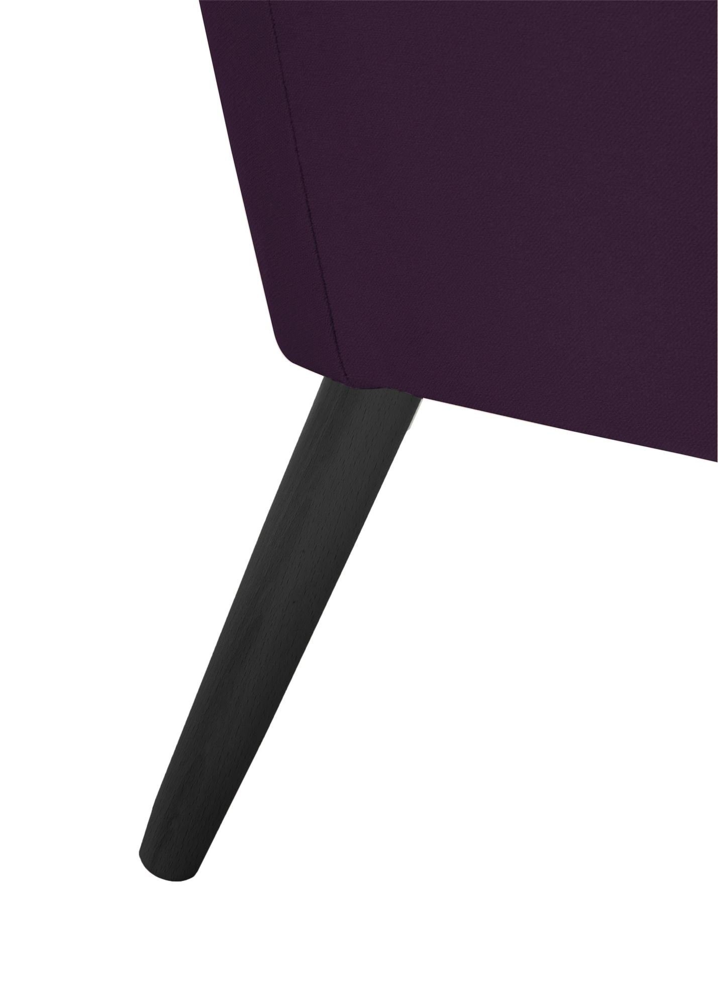 inkl. Kostenlosem Versand, Sitz Sessel Samtvelour verarbeitet,bequemer 1-St), Buche Bezug aufm Kessel / purple Kachka 21067 Sessel 58 schwarz (Sparpreis hochwertig