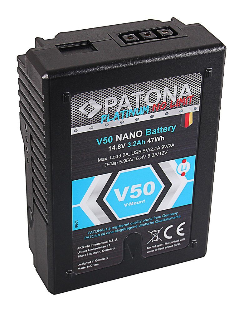 Patona Patona Platinum V50 NANO V-Mount Akku Ersatz-Akku 47 Wh für Sony Akku