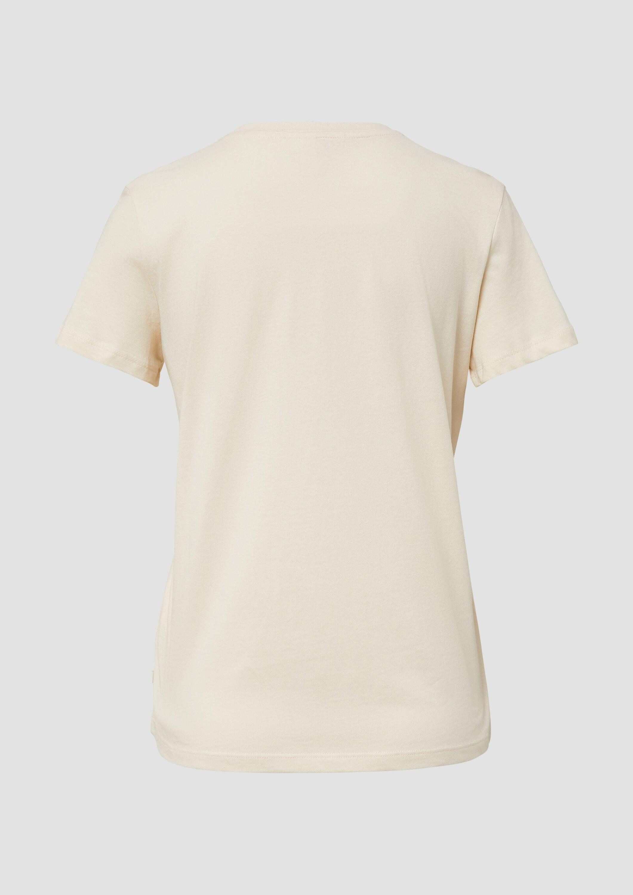 QS Kurzarmshirt T-Shirt Baumwoll T-Shirt mit Frontprint günstig online kaufen