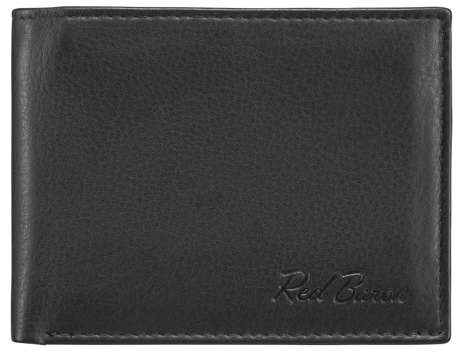 Red Baron Geldbörse RB-WT-003-01, Kreditkartenfächer, mit Druckknopf, Münzfach Sichtfächer