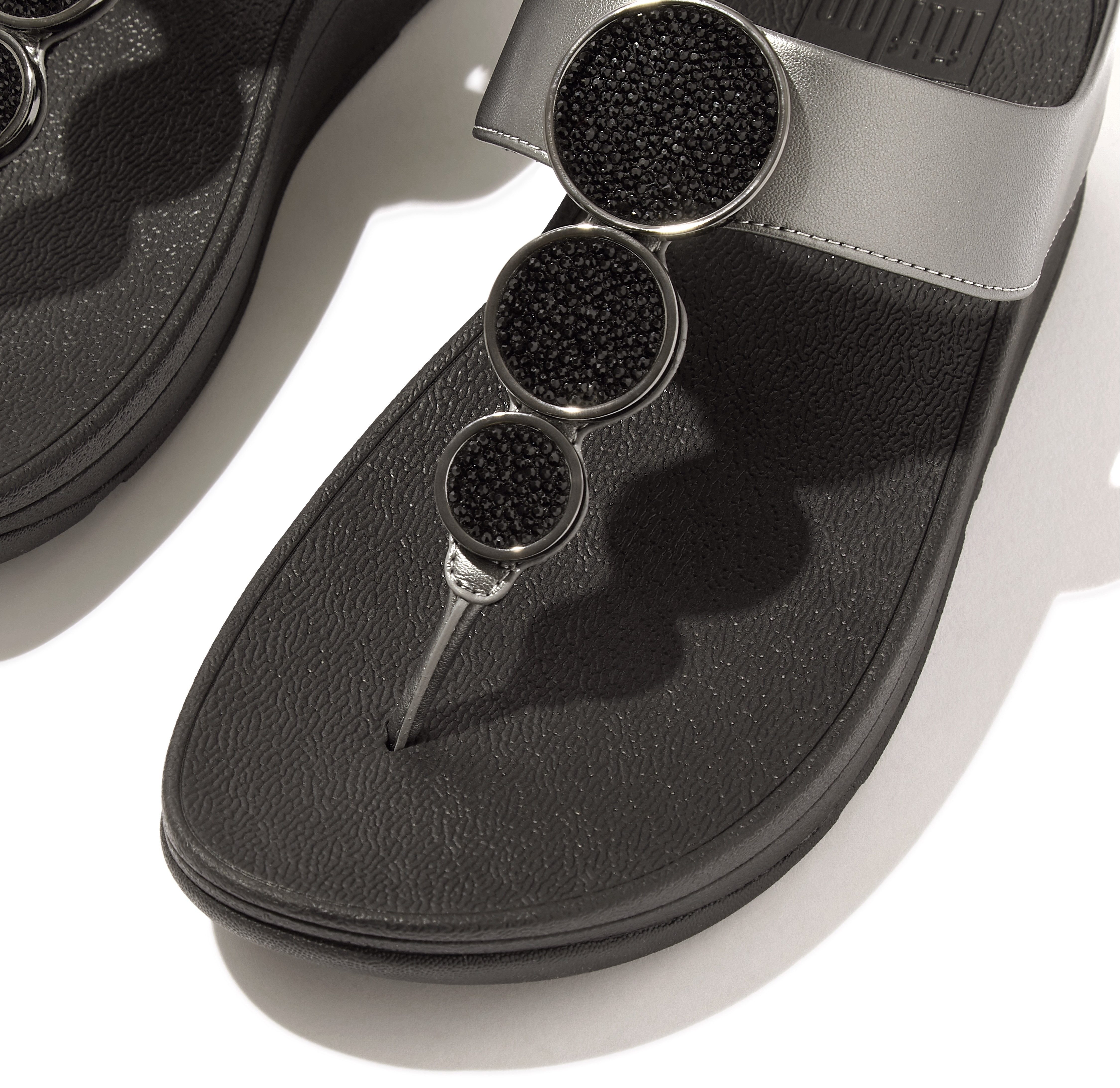Fitflop HALO BEAD-CIRCLE METALLIC TOE-POST SANDALS Dianette Pool Slides, Pantolette mit dämpfender Zwischensohlentechnologie – Bild 3 von 5