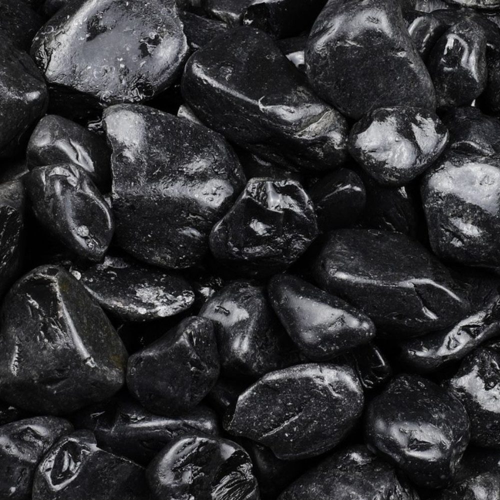 GarPet Dekokies Kieselsteine Garten 25Kg Zierkies Aquarium Kies Nero Ebano Marmorkies