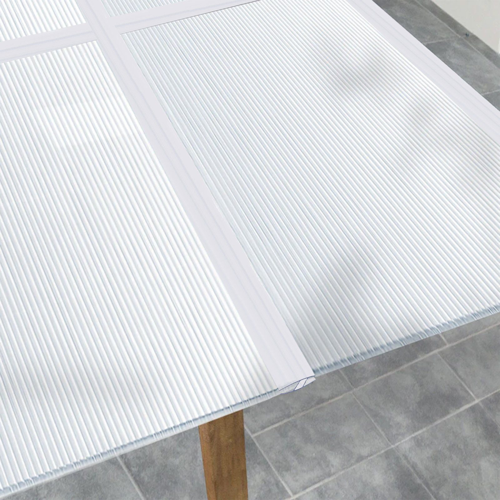 Karat Doppelstegplatte Verbindungsprofil, H-Profil aus Polycarbonat 121 cm, UV-beständig, zuschneidbar & ideal fürs Gewächshaus, passend für 6 mm Stärke – Bild 5 von 5