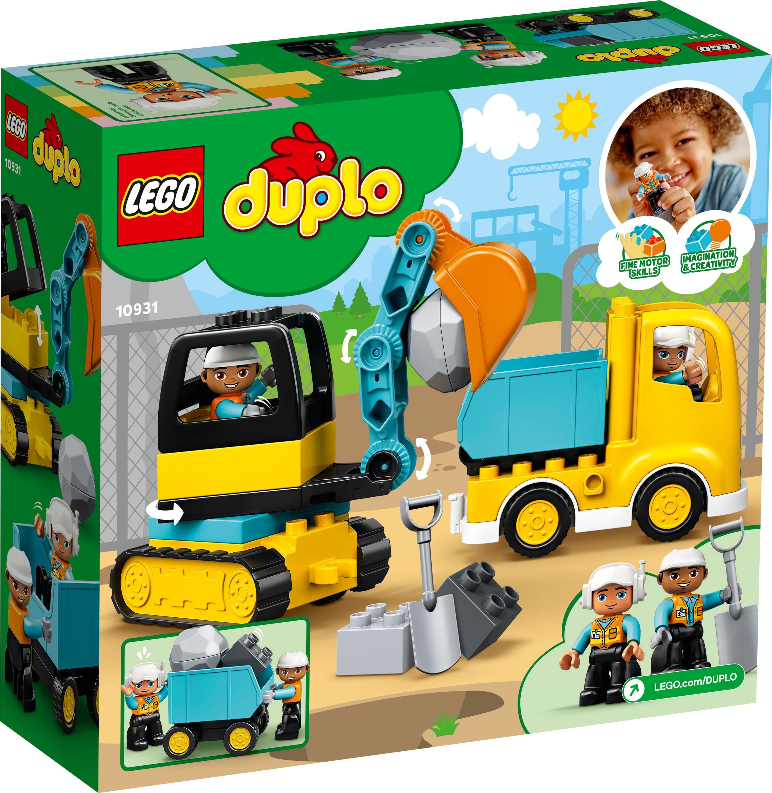 LEGO® LEGO® DUPLO® 10931 Bagger und Laster Konstruktionsspielsteine, (20 St günstig online kaufen