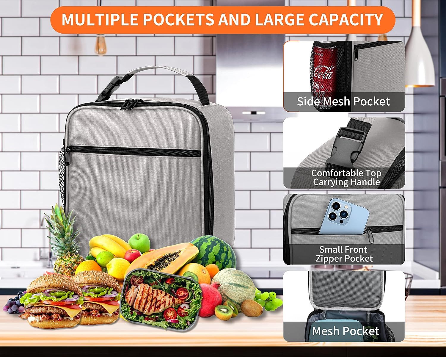 FELIXLEO Lunchbox Kinder Brotdose mit Fächern Lunchbox Auslaufsicher