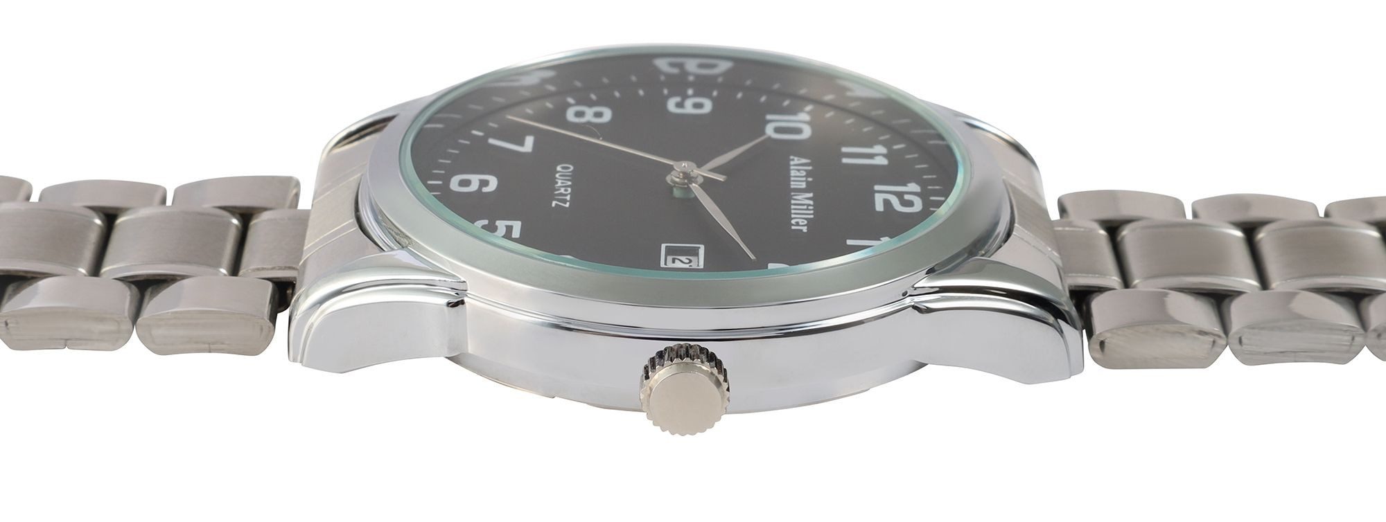 Alain Miller Quarzuhr 2800104 Edelstahlarmband, Datumsanzeige günstig online kaufen