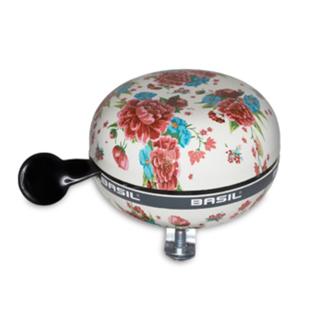 Basil Fahrradklingel Glocke Ding Dong Bloom, gardenia white, XXL Ø 80 mm