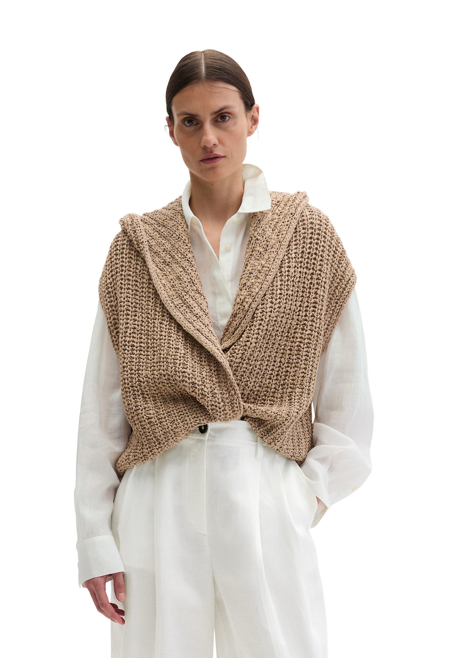 Marc O'Polo Strickweste aus Bändchengarn