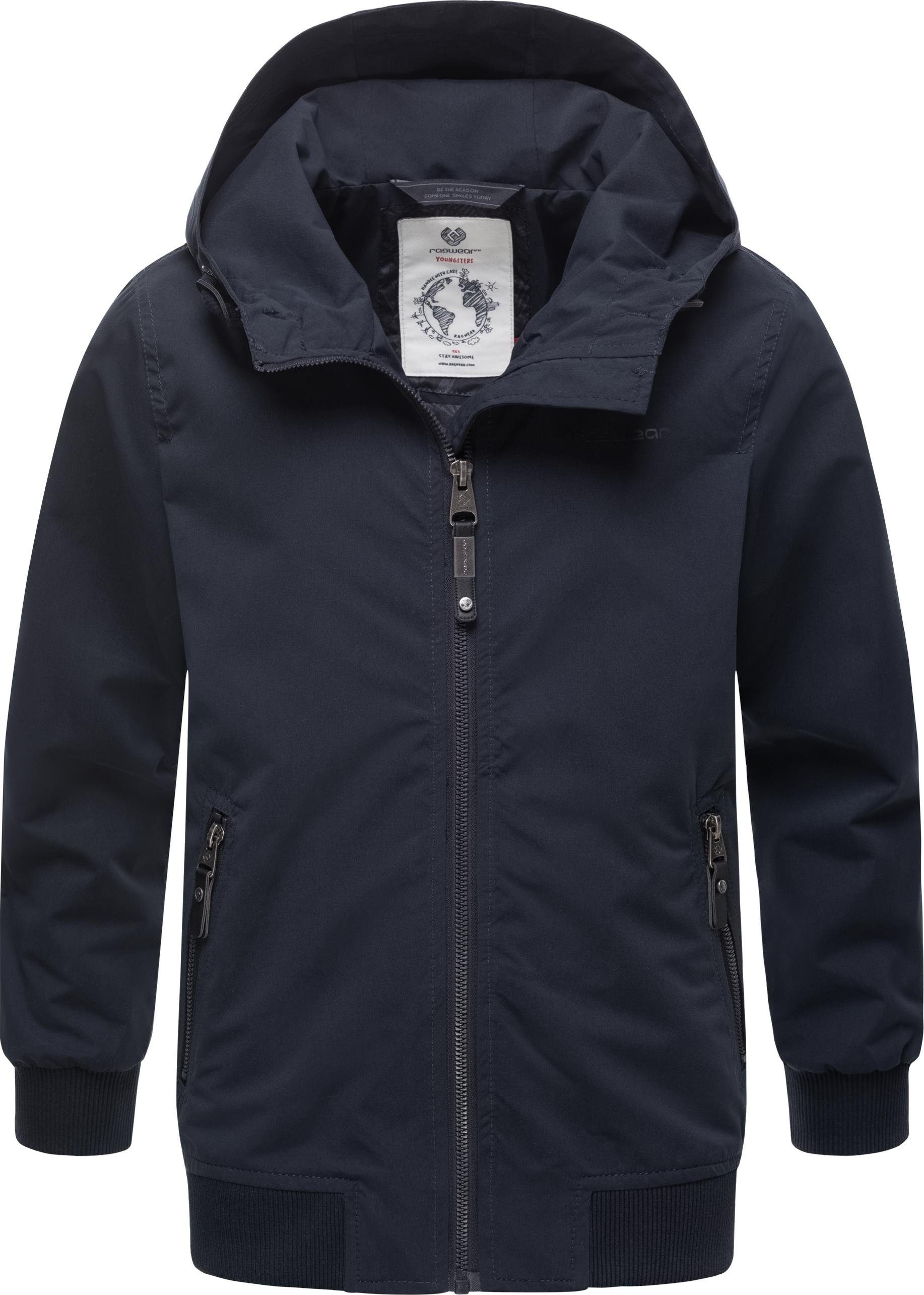 atmungsaktive Outdoorjacke Kapuzenjacke Ragwear wasserdichte Matys navy und Jungen für