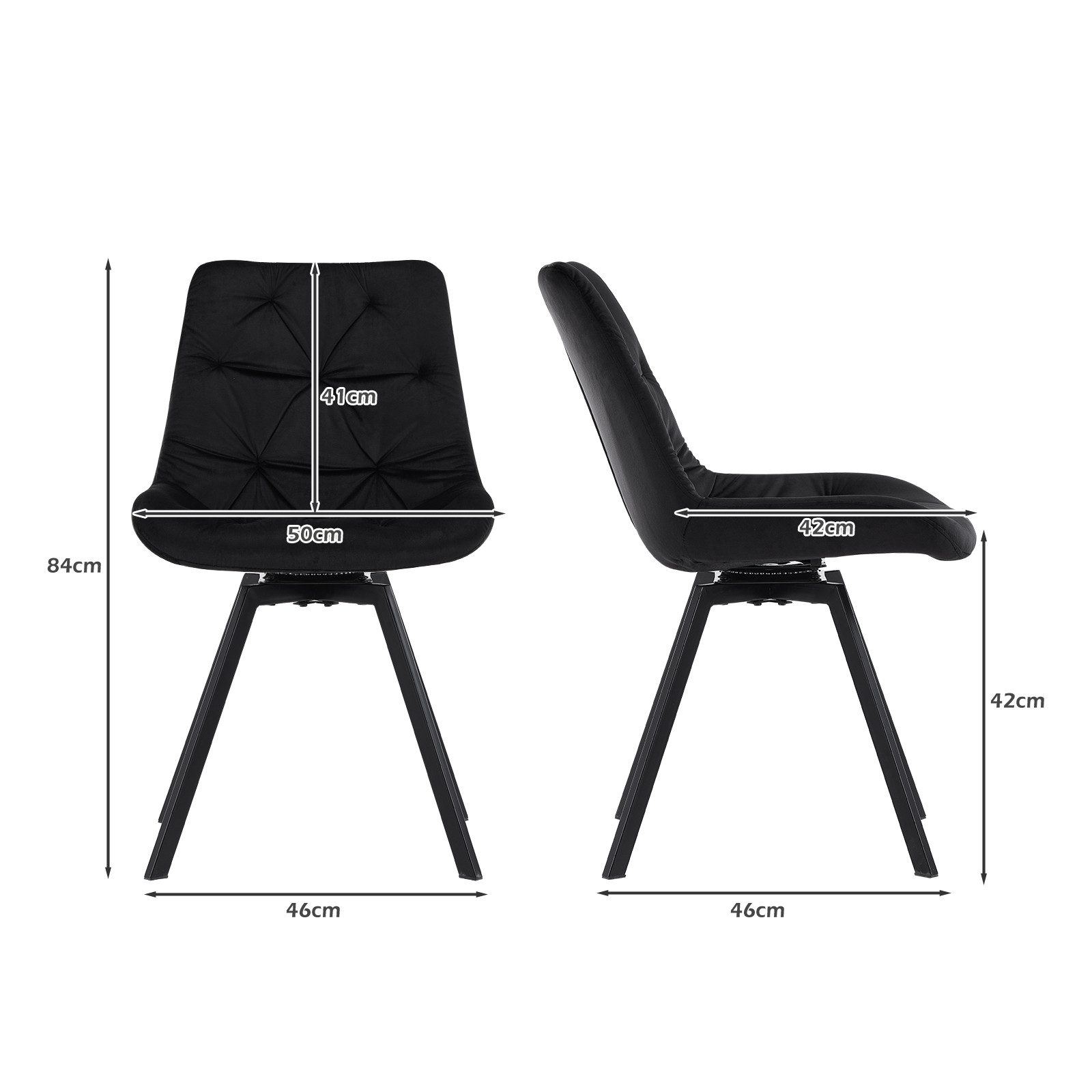 Ofcasa Esszimmerstuhl Samt-Drehstuhl (2er Set, 2 günstig online kaufen