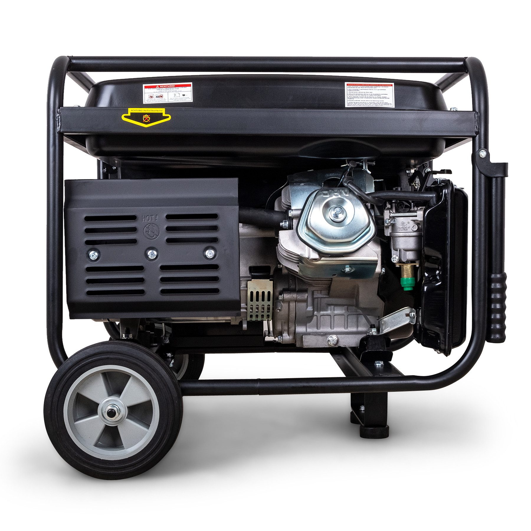 DeTec. Stromgenerator Benzin 7 kW DT-LB7500E-3 400V Starkstrom Generator E-Start 3-Phasen, 7,5 in kW, Strom Aggregat mit 18 PS Motor – Bild 4 von 5